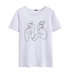 Aesthetic White Illustrative Shirt