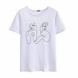 Aesthetic White Illustrative Shirt