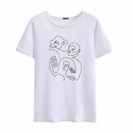 Aesthetic White Illustrative Shirt