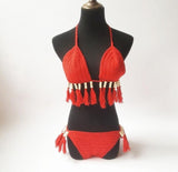 Retro Crochet Hand Knitted Bikini Set