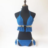 Retro Crochet Hand Knitted Bikini Set