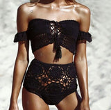 Retro Crochet Hand Knitted Bikini Set