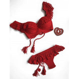Retro Crochet Hand Knitted Bikini Set