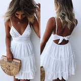 Backless Mini Beach Dress