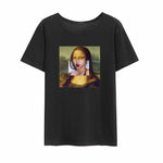Aesthetic Mona Lisa Printed Shirt