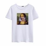 Aesthetic Mona Lisa Printed Shirt