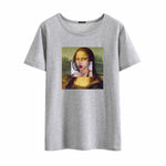 Aesthetic Mona Lisa Printed Shirt