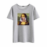 Aesthetic Mona Lisa Printed Shirt