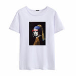 Aesthetic Mona Lisa Printed Shirt