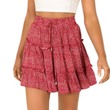 Casual High Waist Bohemian Skirt