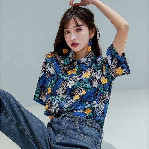 Hawaiian Style Vintage Floral Shirt